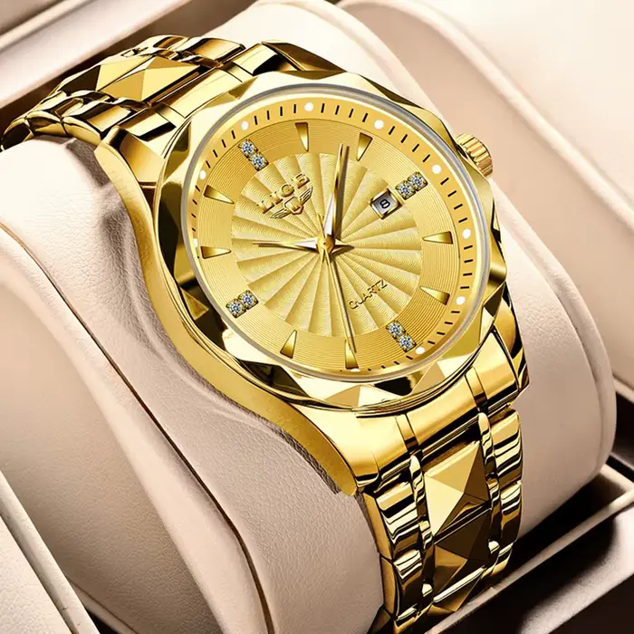 Montre LIGE 2026 Dorée pour Hommes Style Fashion Élégante à Offrir Occasions Spéciales