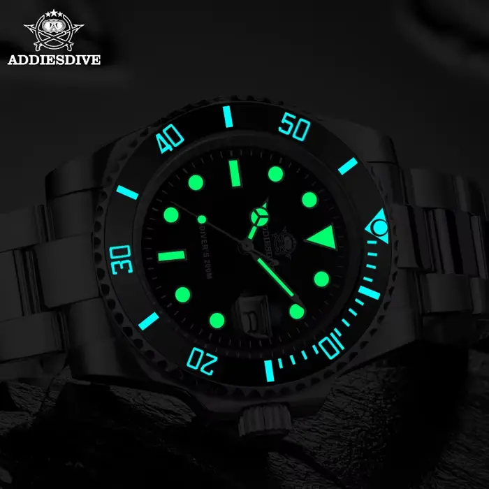 ADDIESDIVE montre classique pour hommes avec lunette en céramique 200 m
