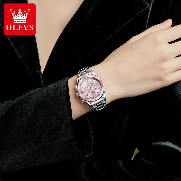OLEVS chaud Original femmes montres élégant luxe montre à Quartz Zircon échelle étanche lumineux automatique Date dames