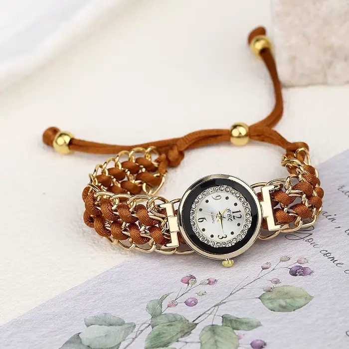 Mode femmes montres tricot corde chaîne enroulement analogique Quartz montre-bracelet Simple dames horloge décontractée Relogio Feminino cadeaux