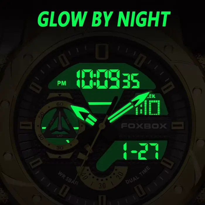 Montre numérique militaire homme quartz robuste avec affichage analogique-digital pour sportifs et voyageurs