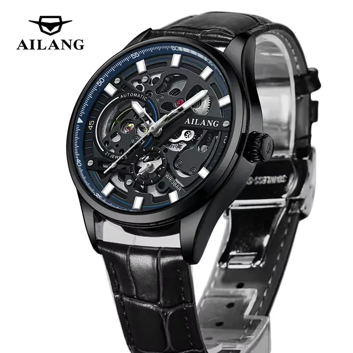 AILANG 8835 Montre automatique entièrement creuse pour homme