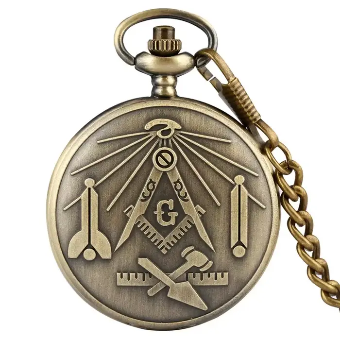 Montre Steampunk Masons pour homme et femme montre de poche vintage rétro avec chaîne pour occasions spéciales artisanat construction