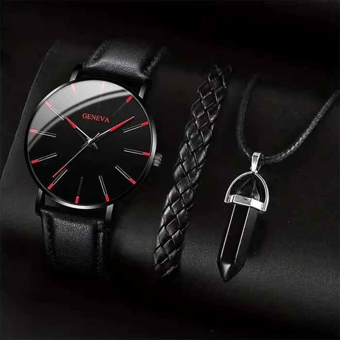 Montre Chronographe Homme GENEVA à Trois Aiguilles