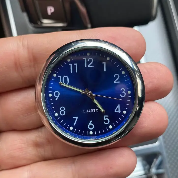 Horloge de voiture électronique à émission de lumière étanche pour tableau de bord de voiture moto et vélo Blanc Bleu Rouge Noir Vert
