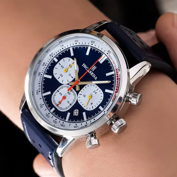Montre homme STARPERISH à quartz multifonctionnelle avec design créatif et bracelet en cuir pour homme style mode et décontracté pour diverses occasions