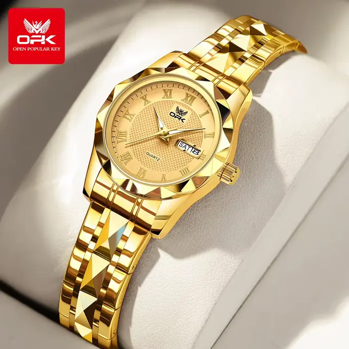 OPK-Montres à quartz en acier inoxydable pour femme, montres étanches pour femme, élégantes et luxue