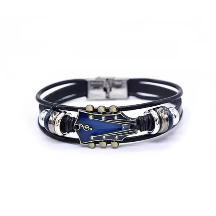 Bracelet en cuir véritable pour homme