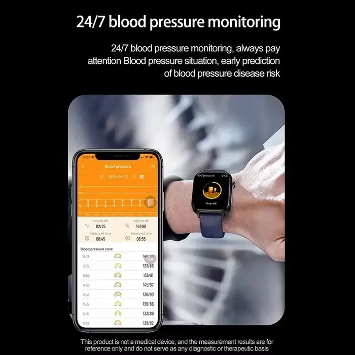 2025 nouveau ECG + PPG surveillance montre intelligente femmes pression artérielle lipïde sang acide uricique