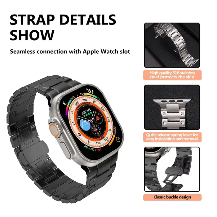 Correa de luxe en titane pour Apple Watch Ultra 2
