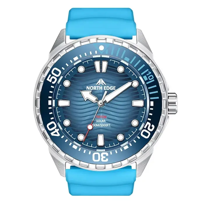 Nouvelle montre de plongée solaire NORTH EDGE 2025 TRITON pour hommes