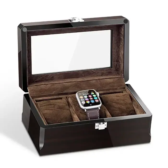 Boîte de montre en bois pour hommes