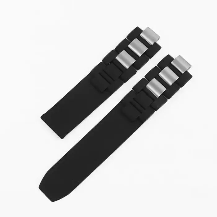 Bracelet de montre en acier inoxydable pour hommes et femmes, bracelet de montre en caoutchouc, brac