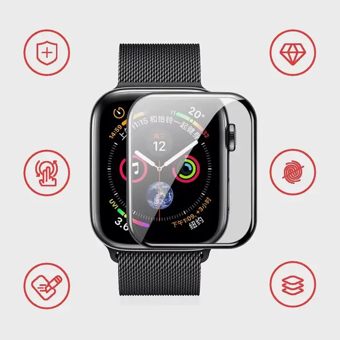 Protecteur d'écran pour Apple Watch 7 6 SE 5 9 8 4 3 2 40MM 41MM 42MM 44MM 45MM 38MM