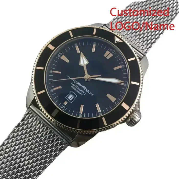 Montre Superocean Personnalisable Automatique Pour Homme Résistante À L'Eau Occasions Spéciales Sportives Soirées Chic