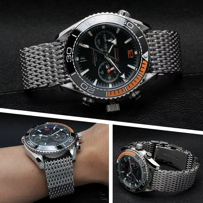 Bracelet Shlavabo Mesh Milan en acier inoxydable élégant pour femmes compatibles avec Hamilton Omega Breitling Citizen SeATM occasions spéciales