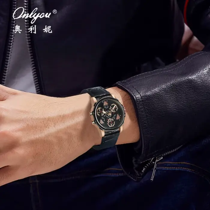 Onlyou – montre à Quartz authentique pour hommes d'affaires