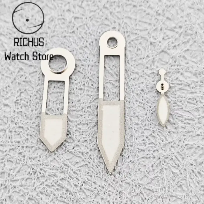 RICHUS ETA6497 argent/noir aiguilles de montre vert lumineux ajustement ETA 6497 6498 ST3600 3620 mouvement