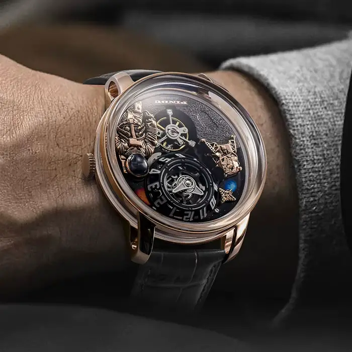 Montre homme PINDU édition limitée conception spatiale automatique avec cristal de saphir pour hommes occasions spéciales