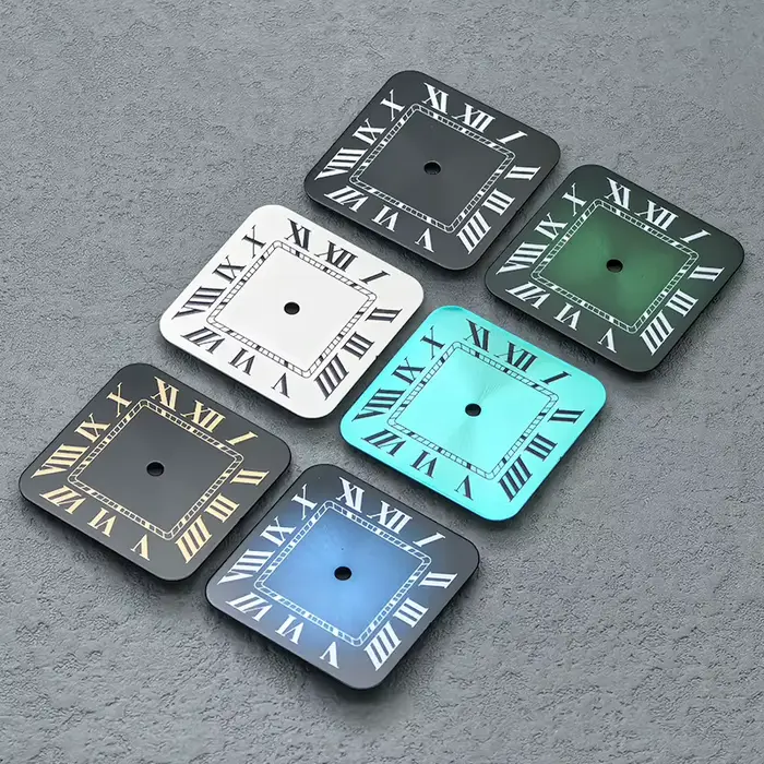 Cadran NH35 27mm, cadran carré Santos et aiguilles de montre