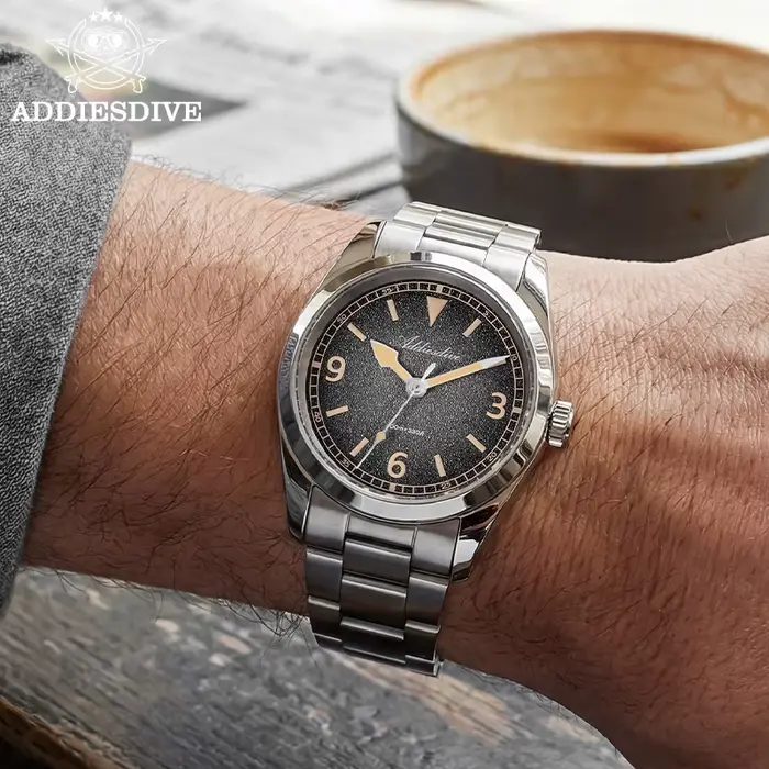 Montre de luxe ADDIESDIVE en acier inoxydable avec cristal de saphir pour femmes résistante à l'eau et lumineuse pour plongée et occasions spéciales