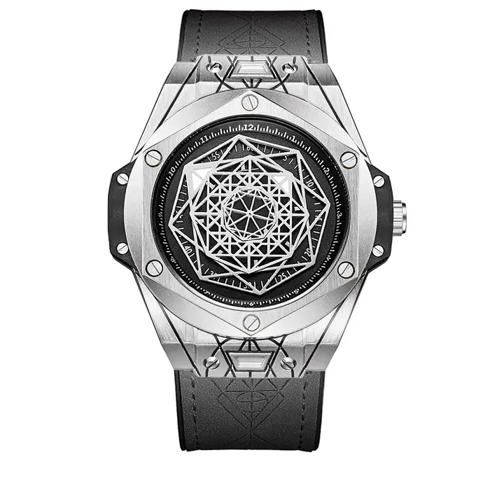 Montre à quartz étanche en or pour homme