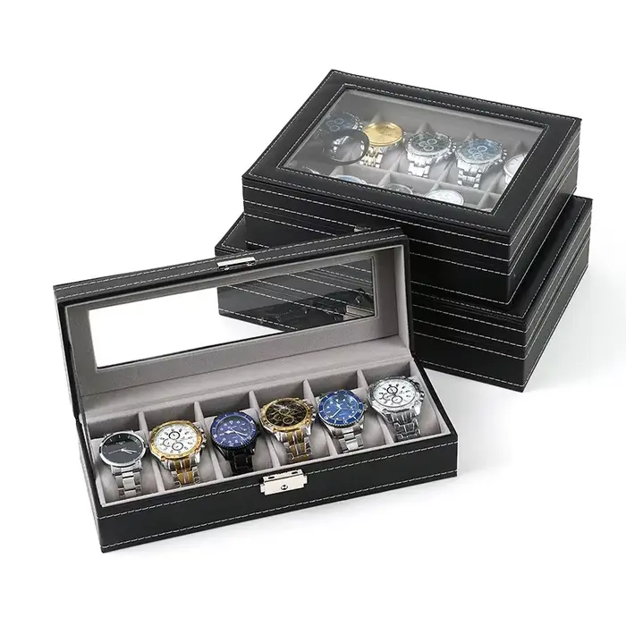 Boîte à Montres Antique en Cuir PU pour Hommes et Femmes, Boîtes de Rangement Multicolores, Idéales pour Collectionner et Décorer Occasions Spéciales