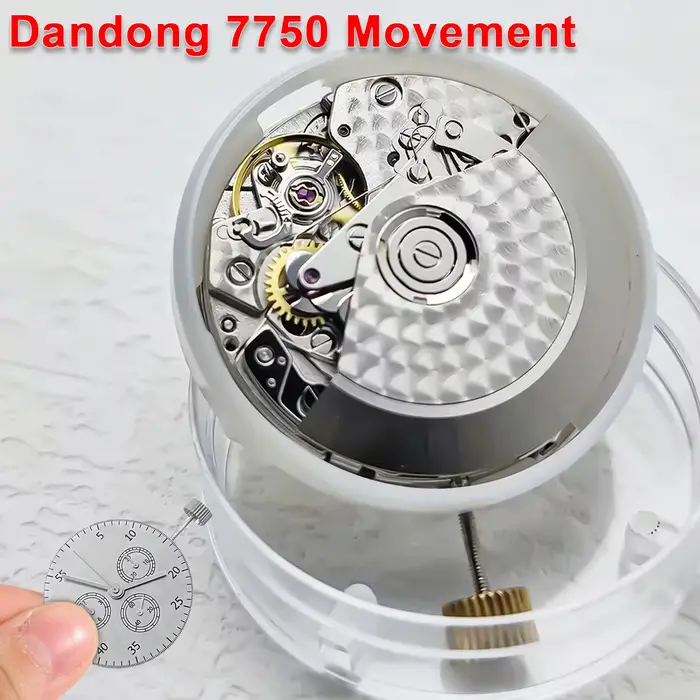 Nouveau chronographe de mouvement Dandong 7750, mouvement mécanique, clone de montre modifié, mouvem