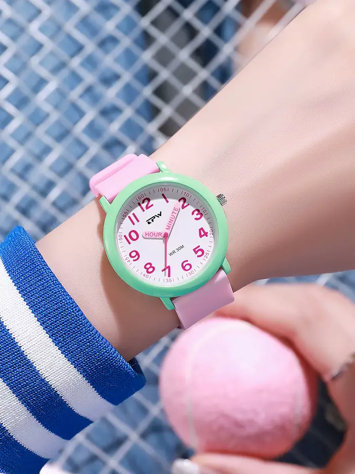 TPW montre d'apprentissage cadran coloré