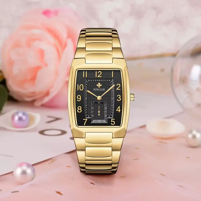 Montre à quartz en acier inoxydable étanche pour femme