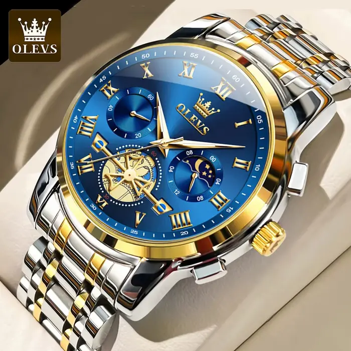 Montre-bracelet à quartz étanche pour homme