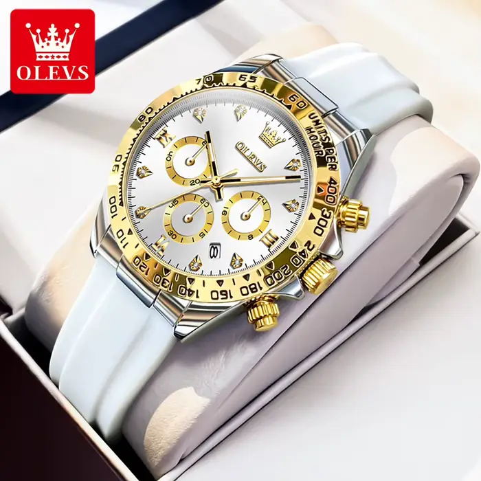 OLEVS haut de gamme montre élégante pour les femmes étanche lumineux dames montre bleu clair bracele