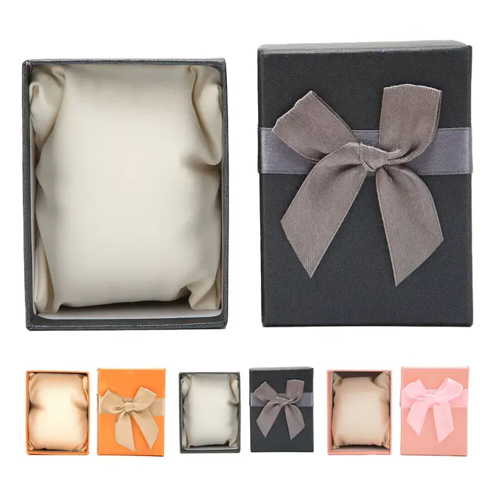 Boîte de rangement de montre à nœud papillon élégante pour homme et femme occasions spéciales cadeau Noël anniversaire voyage protection montre