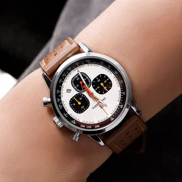 INCASEDA chronographe 42mm mouvement à quartz multifonctionnel série de luxe pour hommes montre