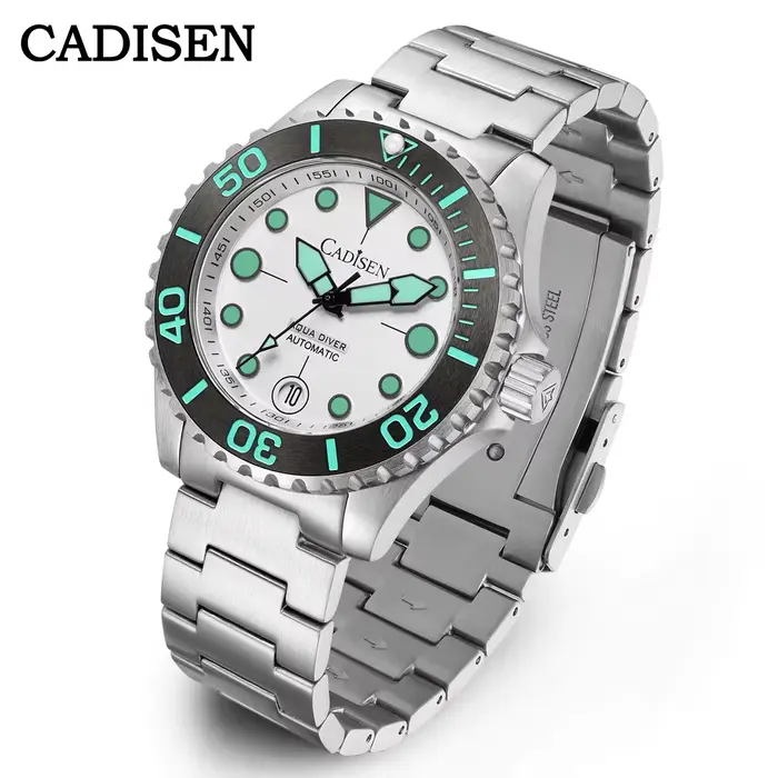 NOUVEAU 2026 CADISEN AQUA DIVER Montre de luxe pour hommes, montre automatique, mouvement japonais 8