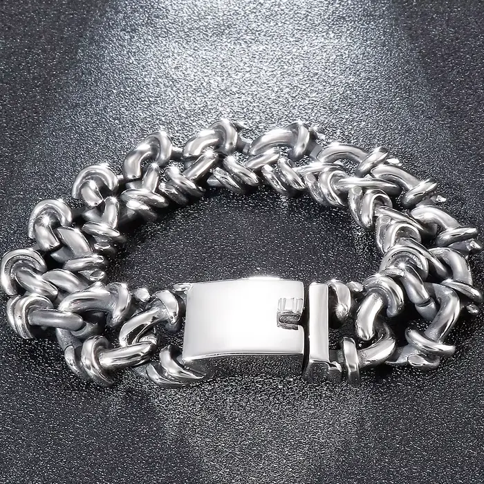 Bracelet en acier inoxydable pour hommes