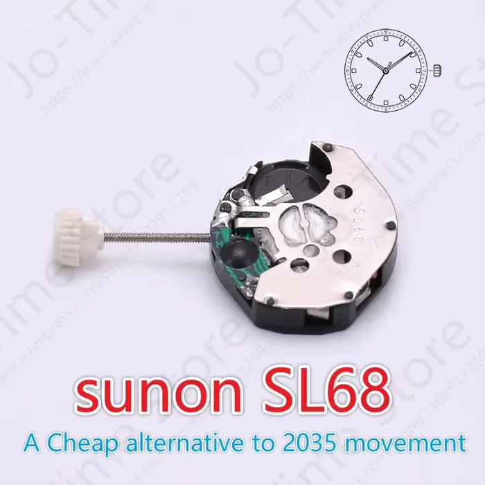 Mouvement de montre à quartz Sunon SL68 pour affichage de la date 2035 – Pièce de rechange abordable pour réparation de montres