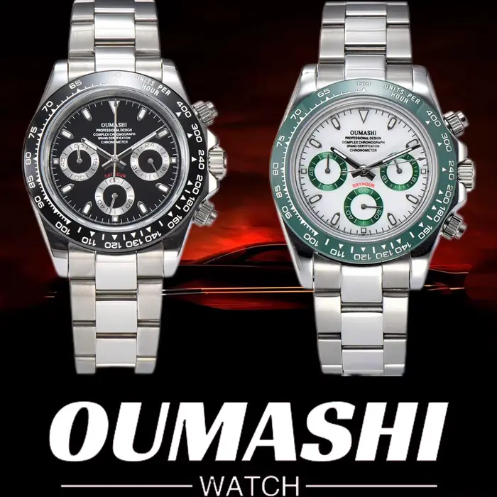 Montre de sport OUMASHI avec cristal saphir et mouvement quartz pour hommes résistante à l'eau pour diverses activités sportives et quotidiennes