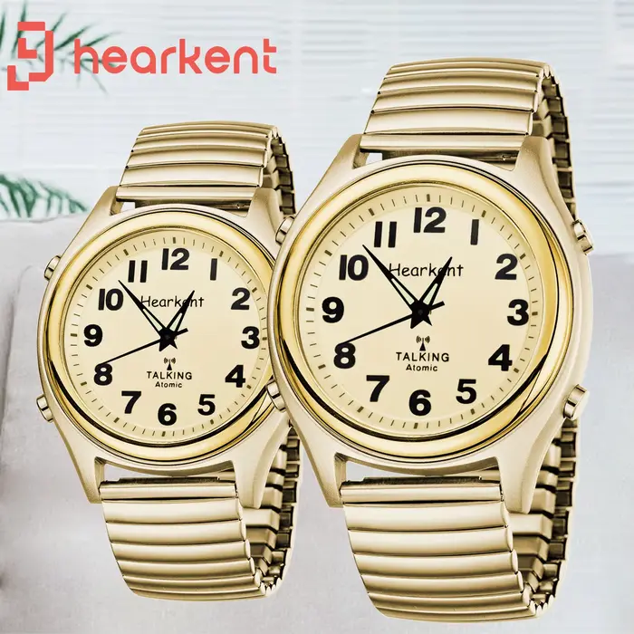 Montre Hearkent Horloge Atomique Américaine avec Bracelet Elastique Numérique Pour Hommes et Femmes Occasions Spéciales Cadeau Pour Les Parents