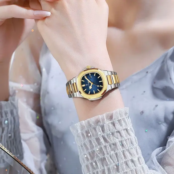 POEDAGAR montre carrée de luxe pour femme étanche lumineux Date dames
