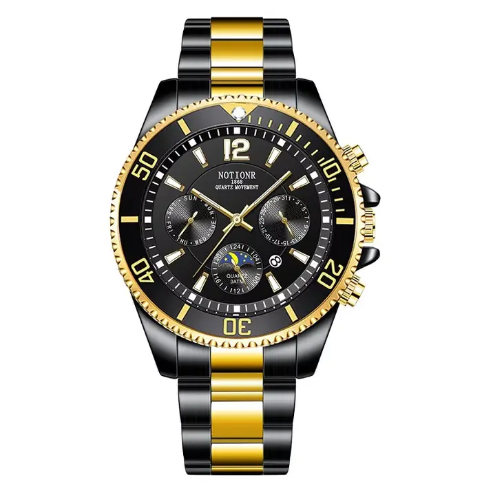 Montre à quartz en acier inoxydable étanche pour homme, montres de sport, horloge Shoous, luxe, affa