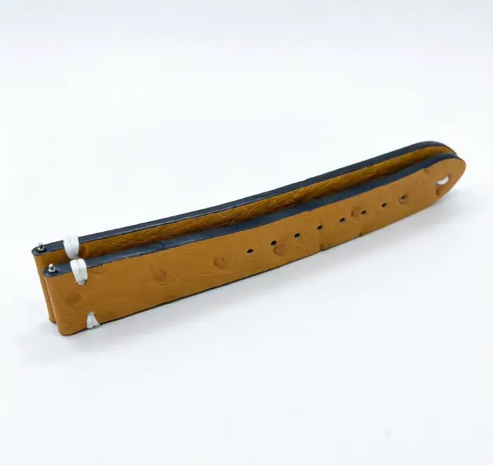 Nouvel Arrivage Bracelet de Montre en Cuir Grain d'Autruche 20mm 22mm avec Boucle Ardillon