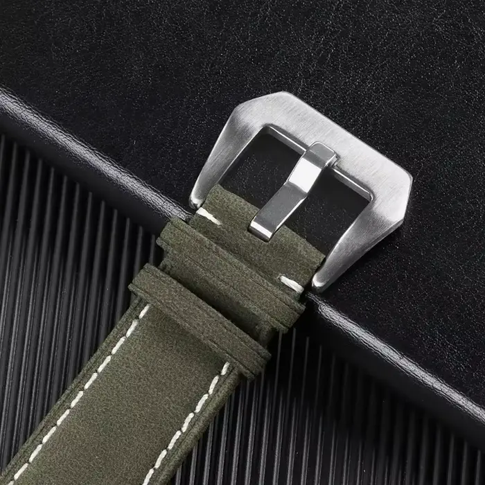 Bracelet de montre en cuir véritable noir bleu marron Vintage mat