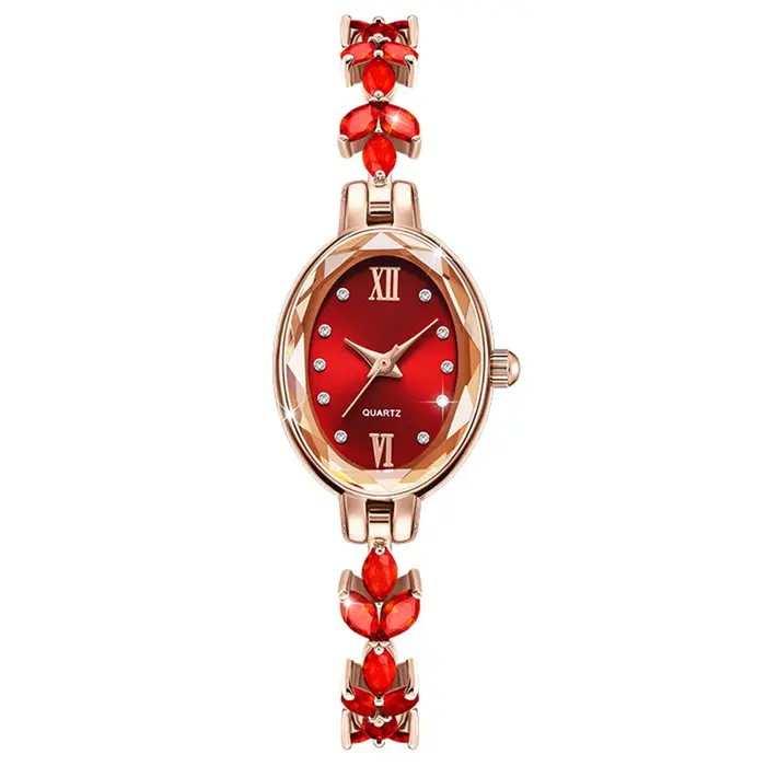 UTHAI V22 montres pour femmes lumière de luxe diamant incrusté montre femme étanche ovale dames mode Quartz Bracelet montre-Bracelet