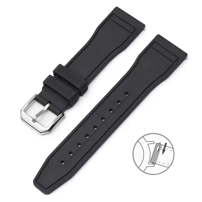 Bracelets de montre à dégagement rapide pour IWC PILOT Portugal PORTOFINO de qualité supérieure en silicone largeur 20mm 21mm 22mm pour femmes et hommes occasions sportives et formelles