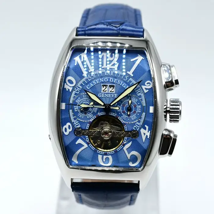 Montres mécaniques automatiques squelette tourbillon pour hommes, montre-bracelet de sport militaire