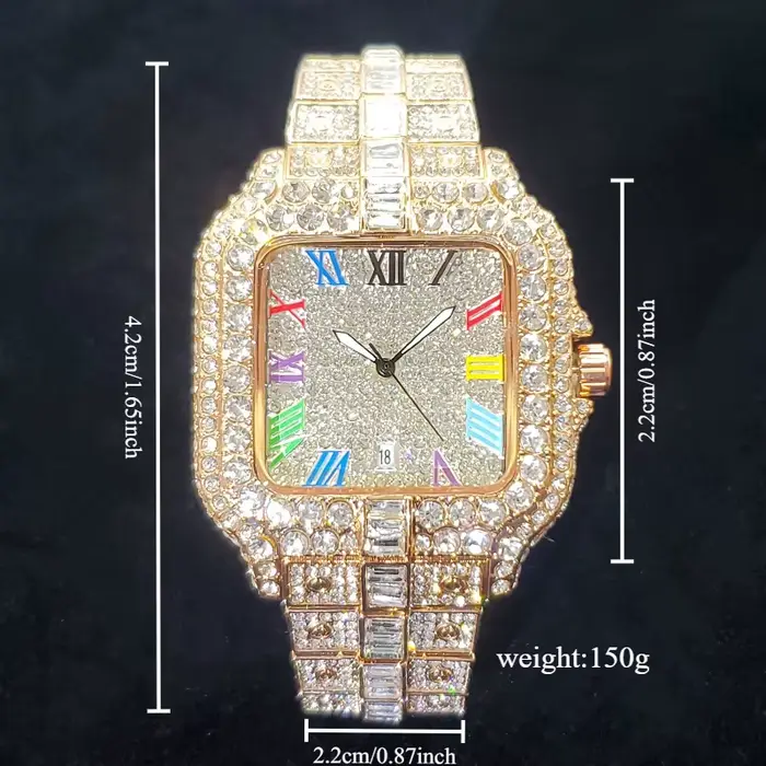 Montre de luxe en diamant pour hommes