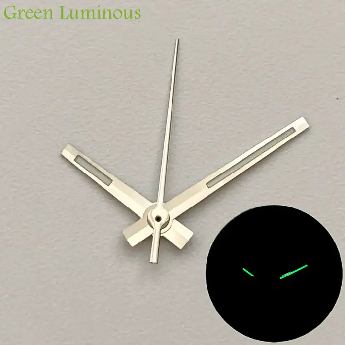 Aiguilles de montre lumineuses bleues et vertes de 8 mm, 12 mm, 12,5 mm pour Seiko NH35/NH38/NH70/NH