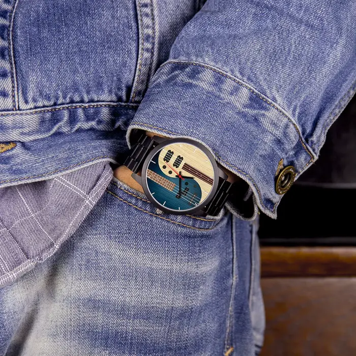 JEBass-Montre-bracelet à quartz pour hommes