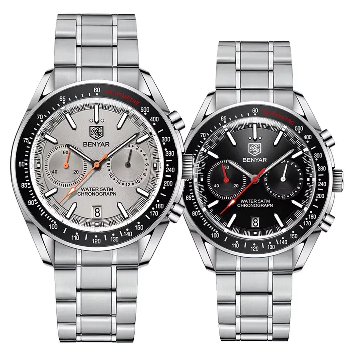 BENYAR hommes montres 2025 Top marque de luxe Quartz chronographe montre automatique